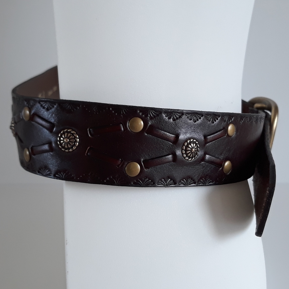 Fossil Chocolate Brown Leather Belt M